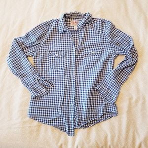 Old Navy Blue Plaid Shirt